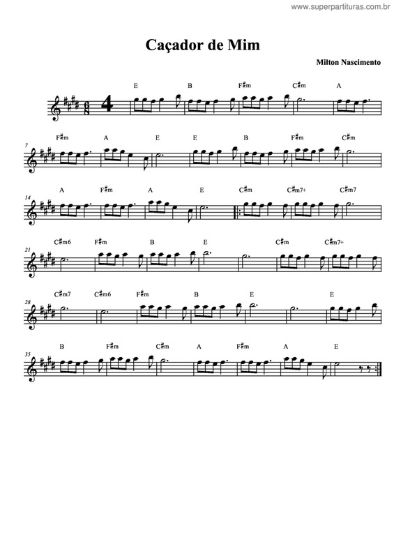 Partitura da música Caçador De Mim v.8