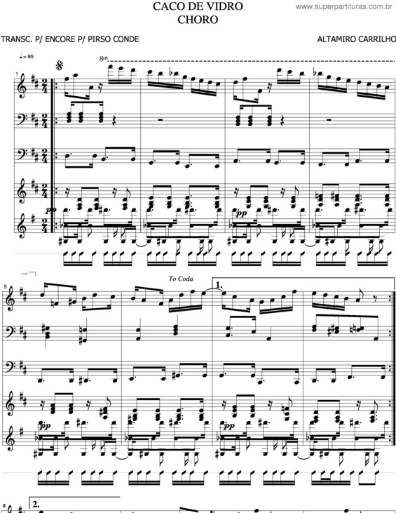 Partitura da música Caco De Vidro v.2