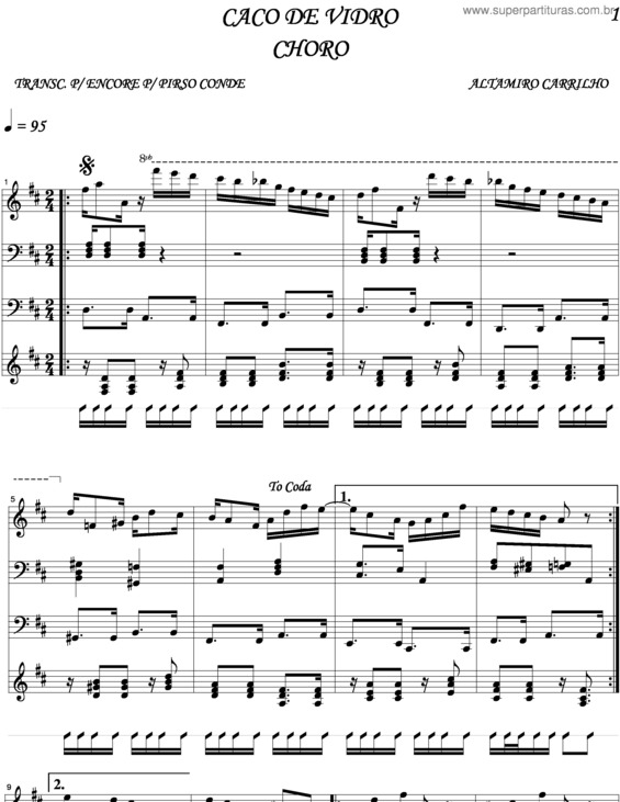 Partitura da música Caco De Vidro v.3