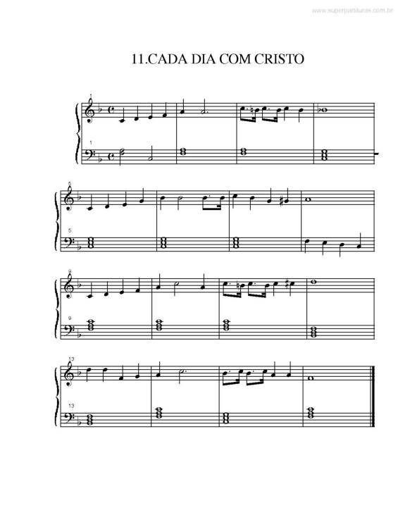 Partitura da música Cada Dia com Cristo