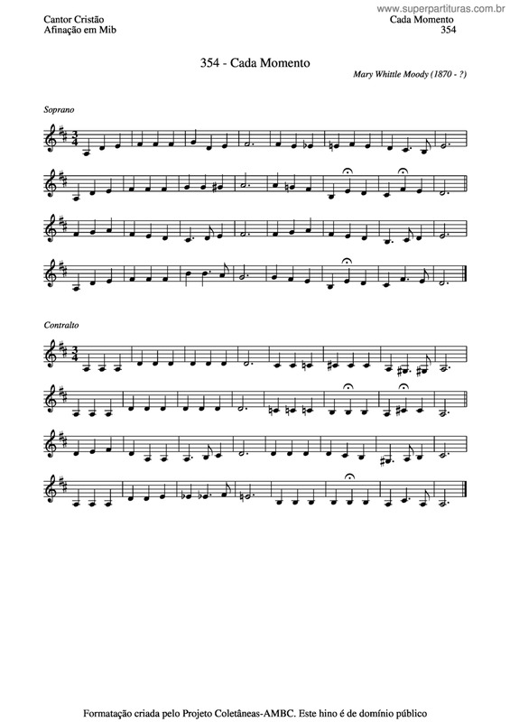 Partitura da música Cada Momento v.6