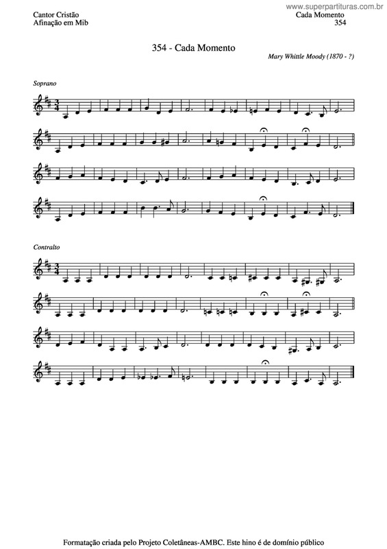 Partitura da música Cada Momento v.6