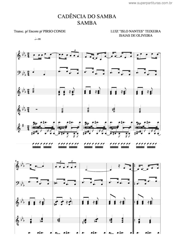 Partitura da música Cadência Do Samba v.3