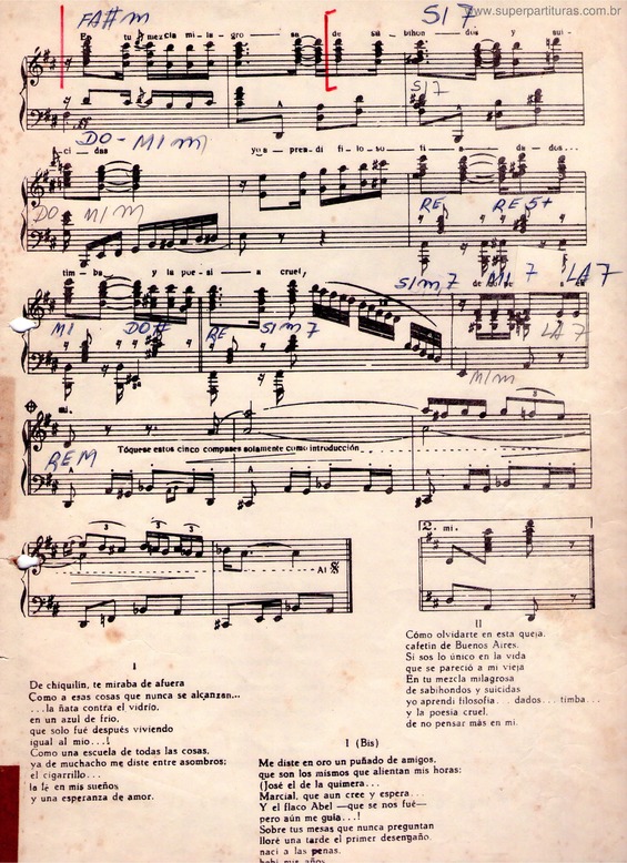 Partitura da música Cafetin De Buenos Aires Pág. 2