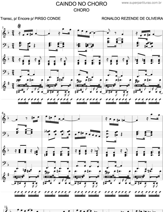 Partitura da música Caindo No Choro v.2