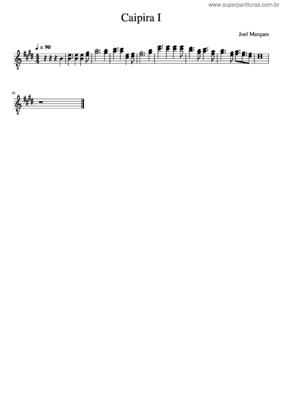 Partitura da música Caipira I