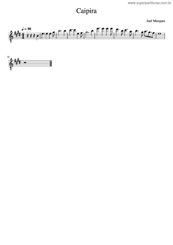 Partitura da música Caipira v.3