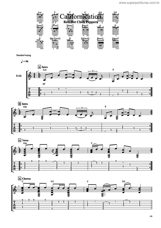 Partitura da música Californication V.7 v.2