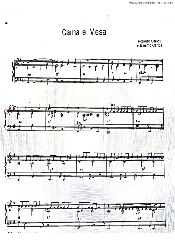 Partitura da música Cama E Mesa v.6