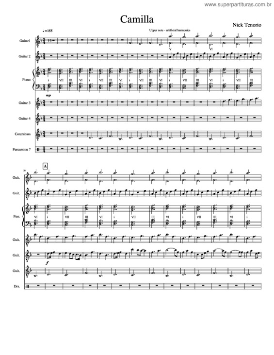 Partitura da música Camilla v.5