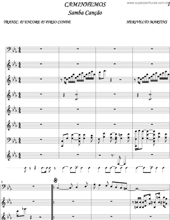 Partitura da música Caminhemos v.4