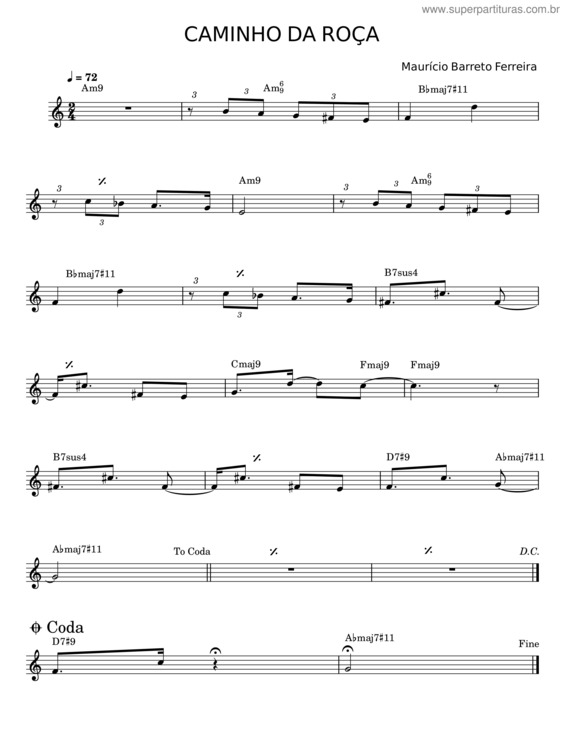 Partitura da música Caminho Da Roça v.2