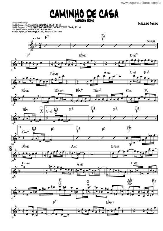 Partitura da música Caminho De Casa v.2