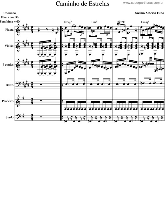 Partitura da música Caminho De Estrelas