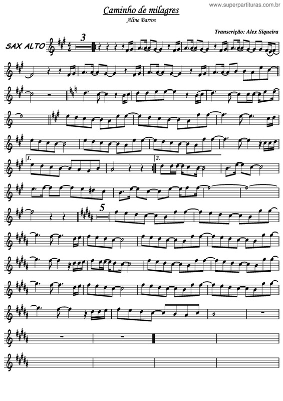 Partitura da música Caminho De Milagres