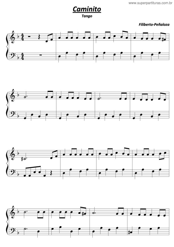 Partitura da música Caminito v.4