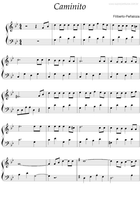 Partitura da música Caminito