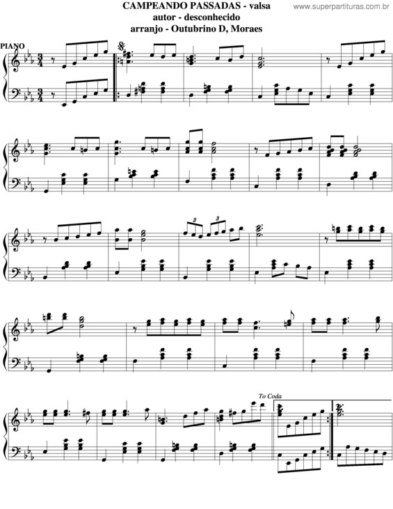 Partitura da música Campeando Passadas v.5