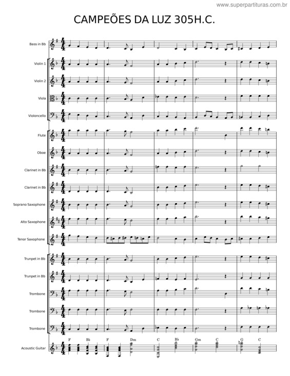 Partitura da música Campeões Da Luz v.2