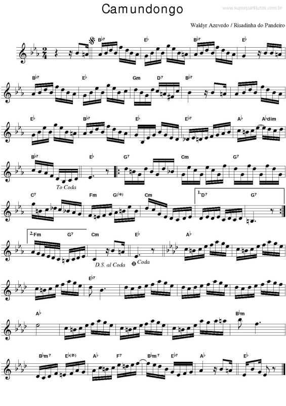 Partitura da música Camundongo v.2