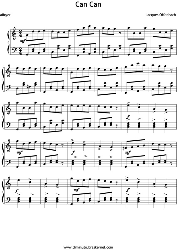 Partitura da música Can Can v.7