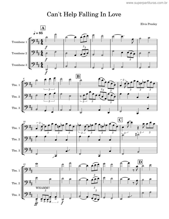 Partitura da música Can`T Help Falling In Love – Elvis Presley Can`T Help Falling In Love v.10