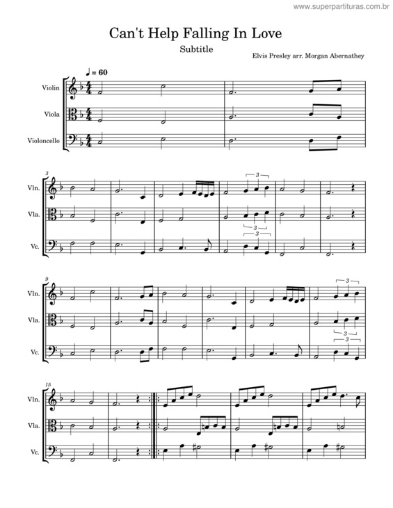 Partitura da música Can`T Help Falling In Love – Elvis Presley Can`T Help Falling In Love v.3