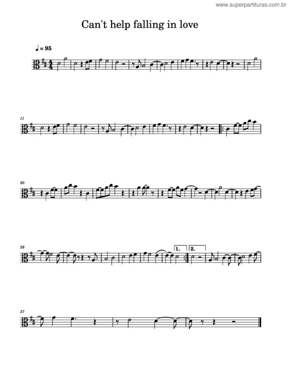 Partitura da música Can`T Help Falling In Love – Elvis Presley Can`T Help Falling In Love v.7