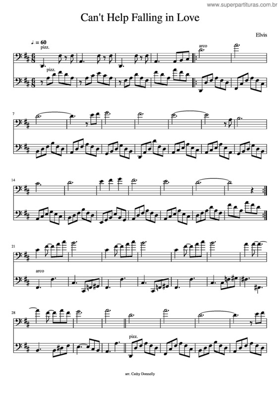 Partitura da música Can`T Help Falling In Love v.22