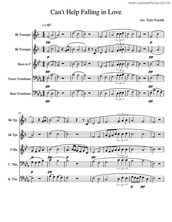 Partitura da música Can`T Help Falling In Love v.36