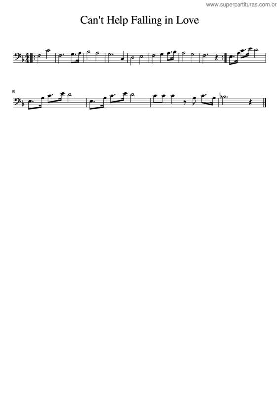 Partitura da música Can T Help Falling In Love v.84