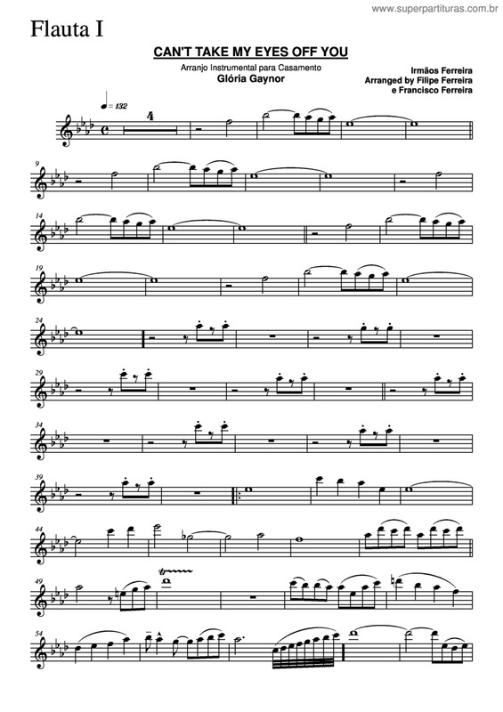 Partitura da música Can`t Take My Eyes Off You v.4