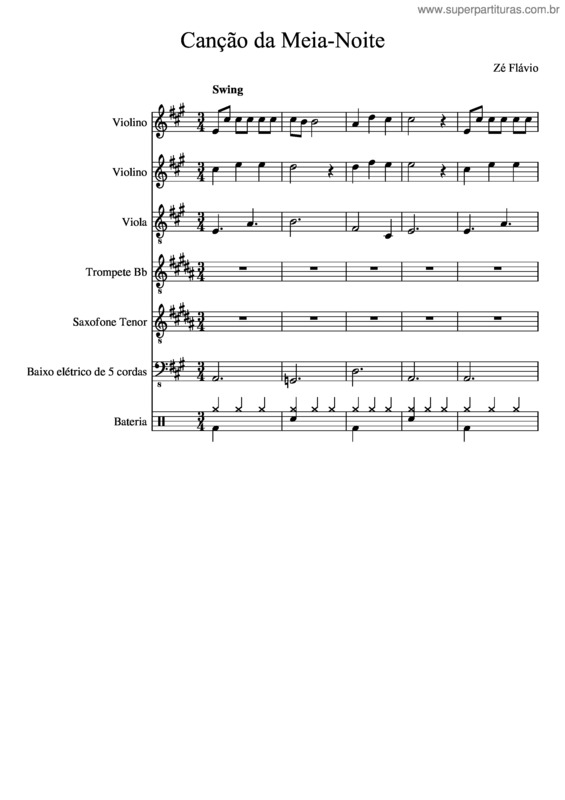 Partitura da música Canção Da Meia Noite v.2
