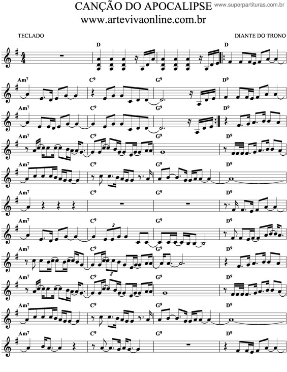 Partitura da música Canção Do Apocalipse