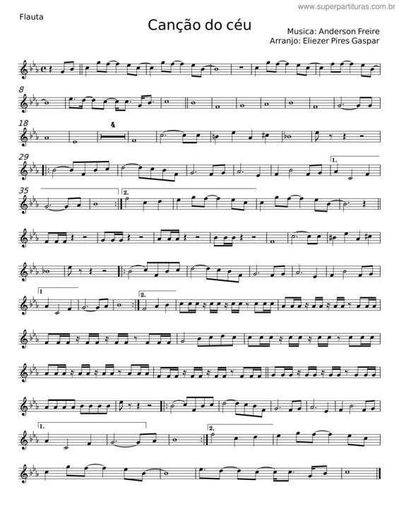 Partitura da música Cancao Do Ceu v.5