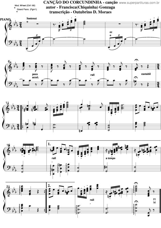 Partitura da música Canção Do Corcundinha