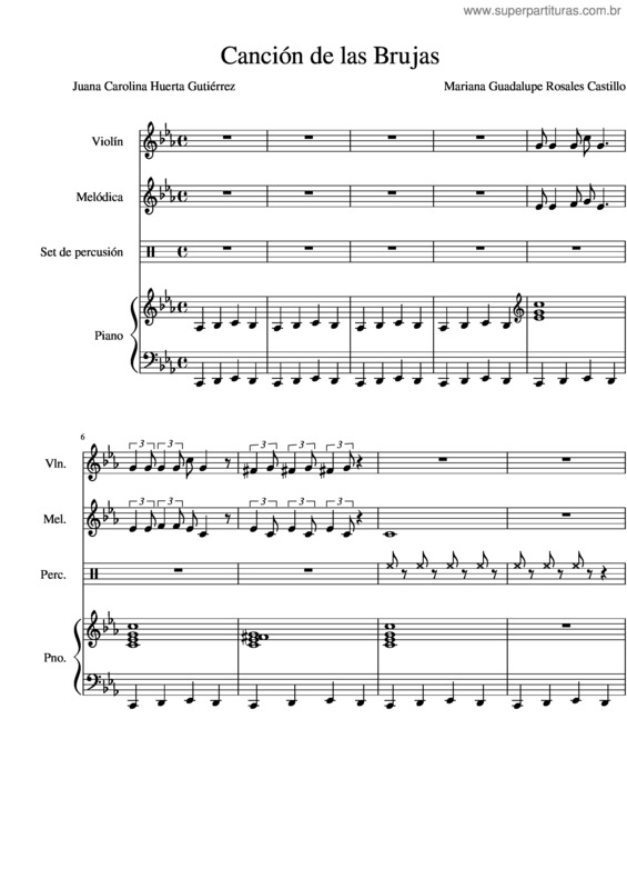 Partitura da música Canción De Las Brujas