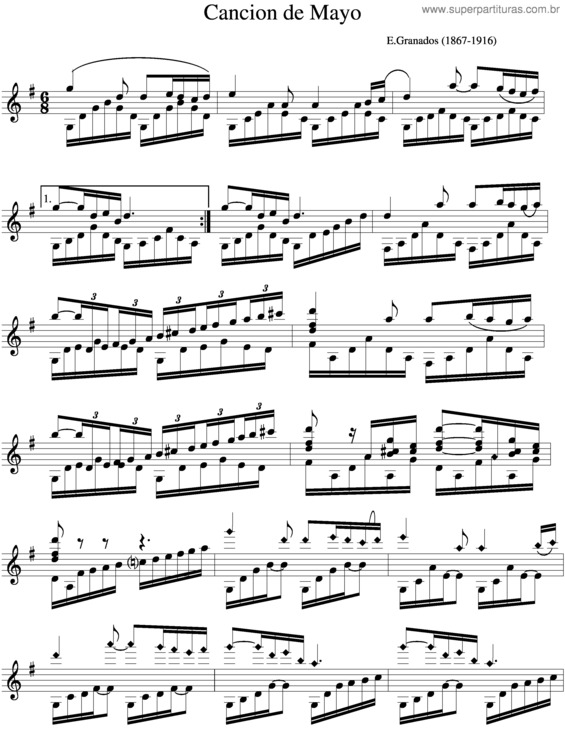 Partitura da música Cancion De Mayo