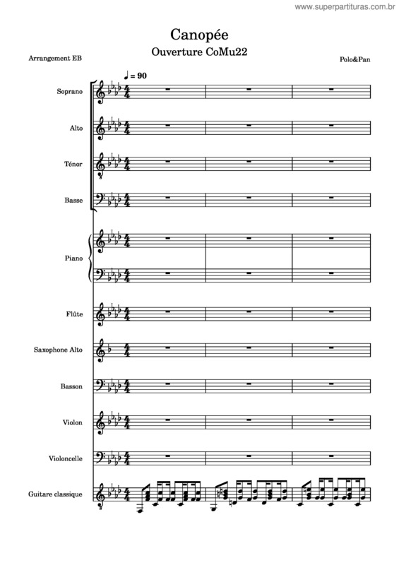 Partitura da música Canopée – Polo & Pan Canopée