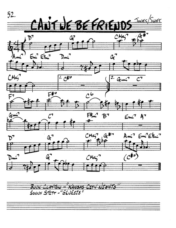 Partitura da música Cant We Be Friends