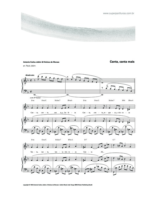 Partitura da música Canta, Canta Mais v.4