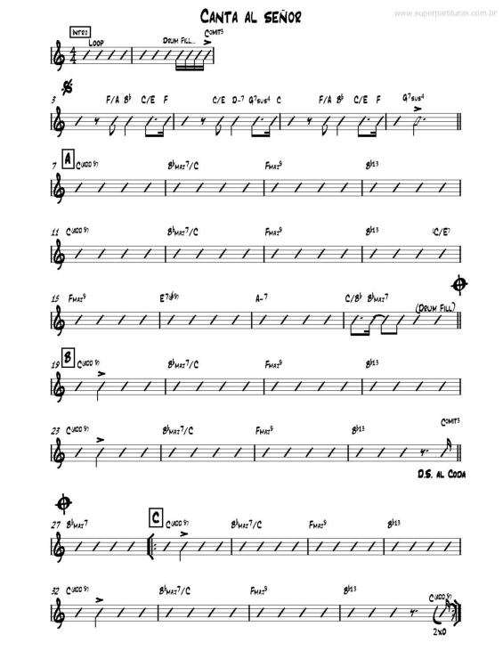 Partitura da música Canta al Señor