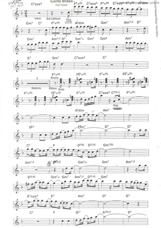 Partitura da música Canta Brasil Pág. 1