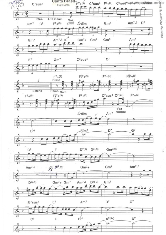 Partitura da música Canta Brasil Pág. 1