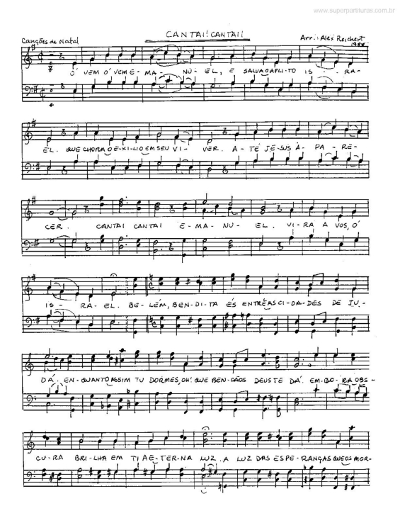 Partitura da música Cantai! Cantai!