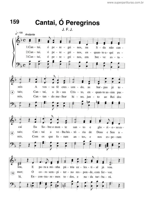 Partitura da música Cantai, Ó Peregrinos v.2