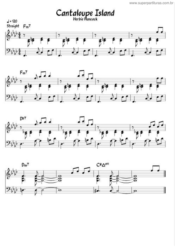 Partitura da música Cantaloupe Island