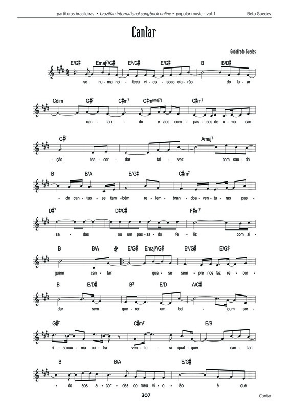 Partitura da música Cantar v.3