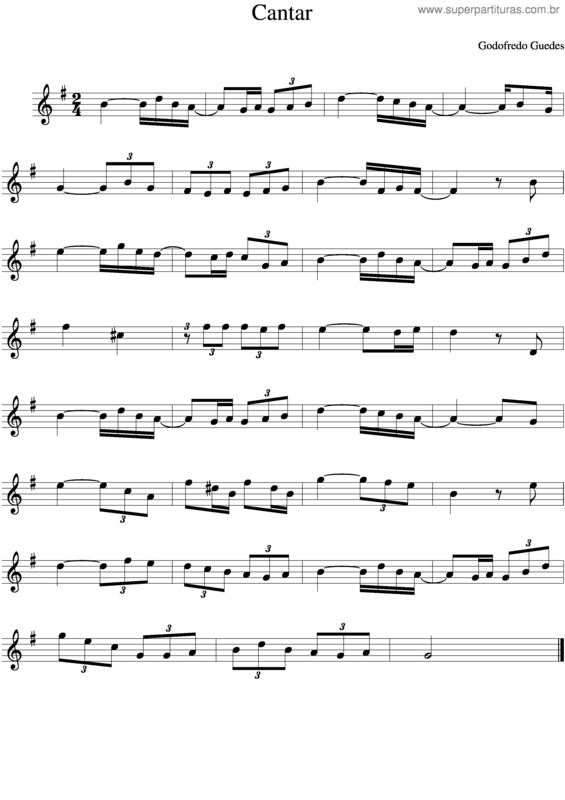 Partitura da música Cantar