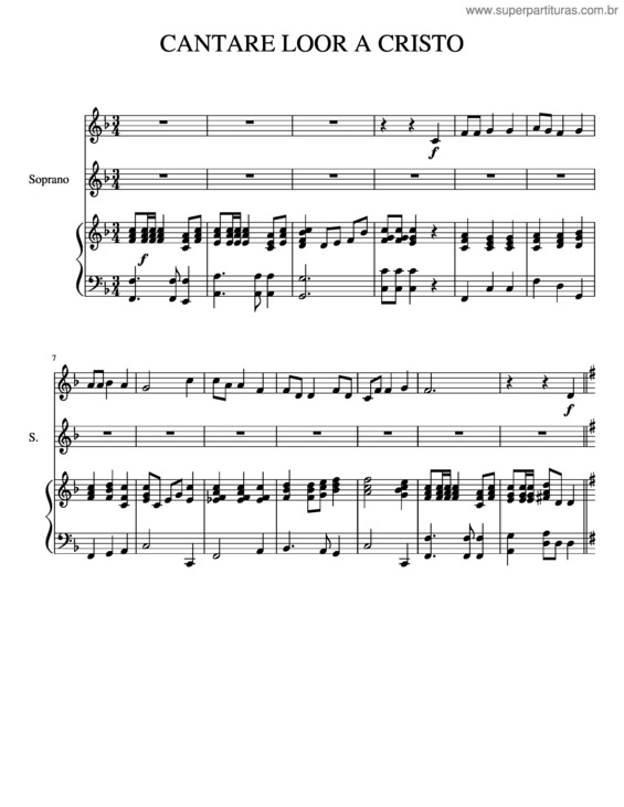 Partitura da música Cantare Loor A Cristo